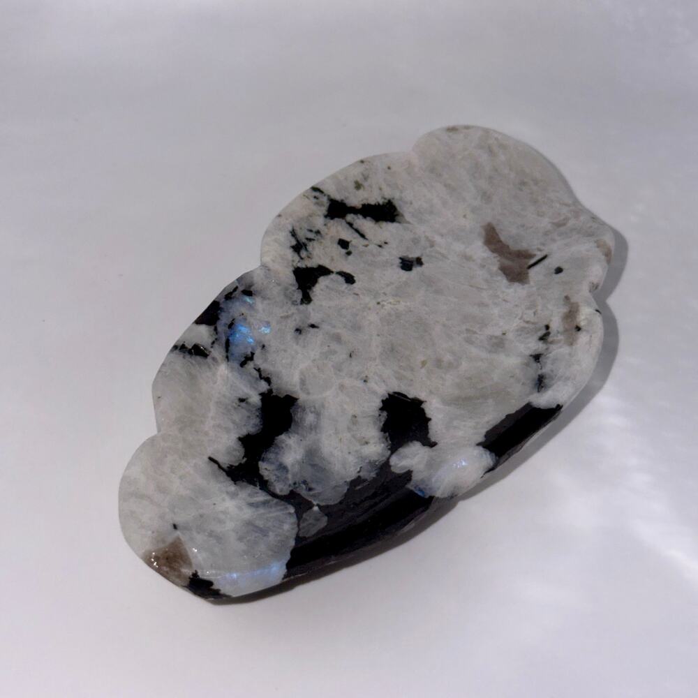 Moonstone and Smoky Quartz Crystal Cloud Bowl 15.5oz 6.5in